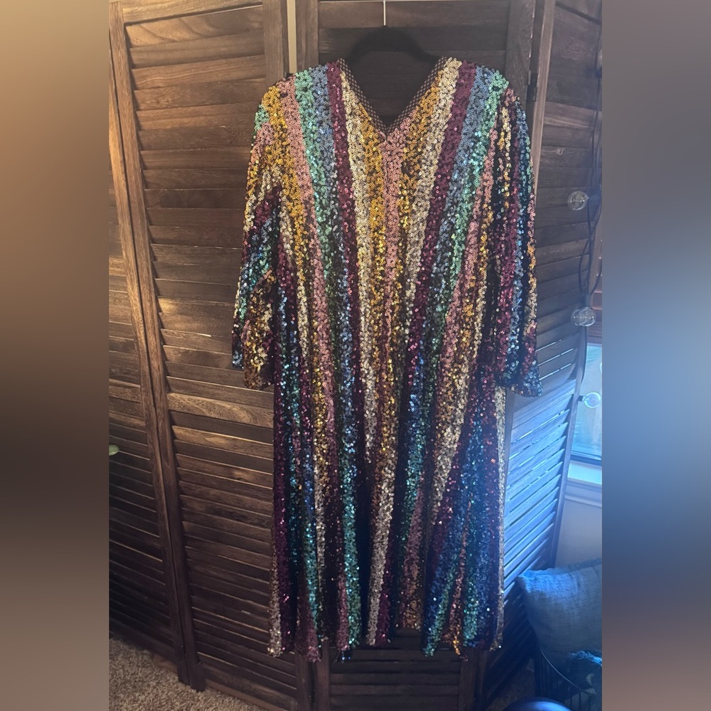 Free People Multicolor Sequin Kimono Jacket - Picture 3 of 5